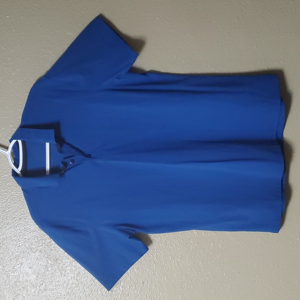 Lululemon Size Medium/Large Short Sleeve Polo Shirt Professional Blue Preppy